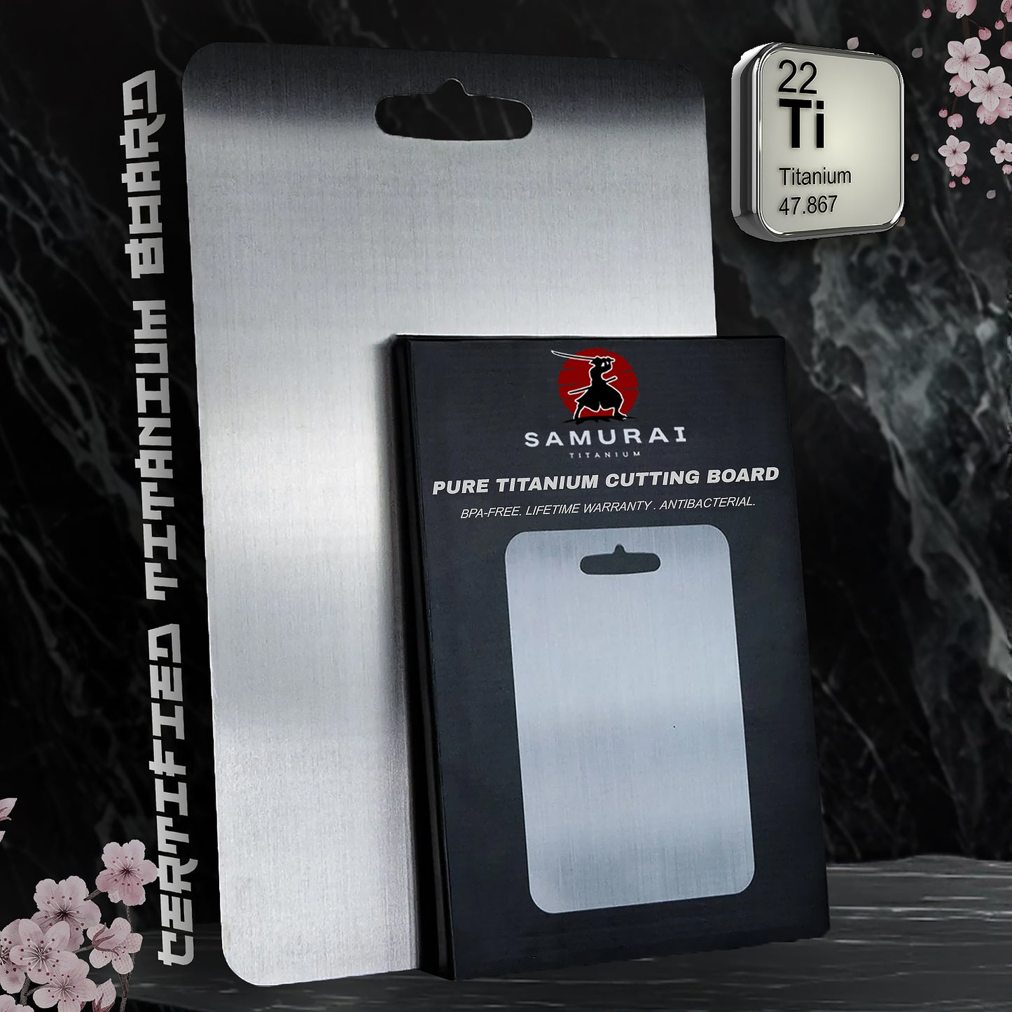 SAMURAI TITANIUM™ 100% Pure Titanium Cutting Board